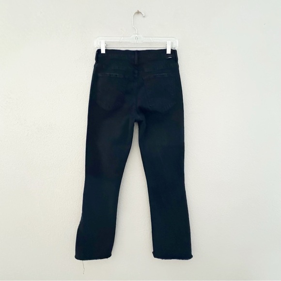 MOTHER Insider Crop Jean Step Fray Hem Not Guilty Chic Classic Minimal Black 27 - Picture 7 of 15